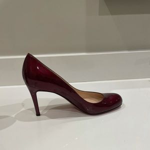 Loubitan Kate deep red/wine patent heels sine 9 1/2